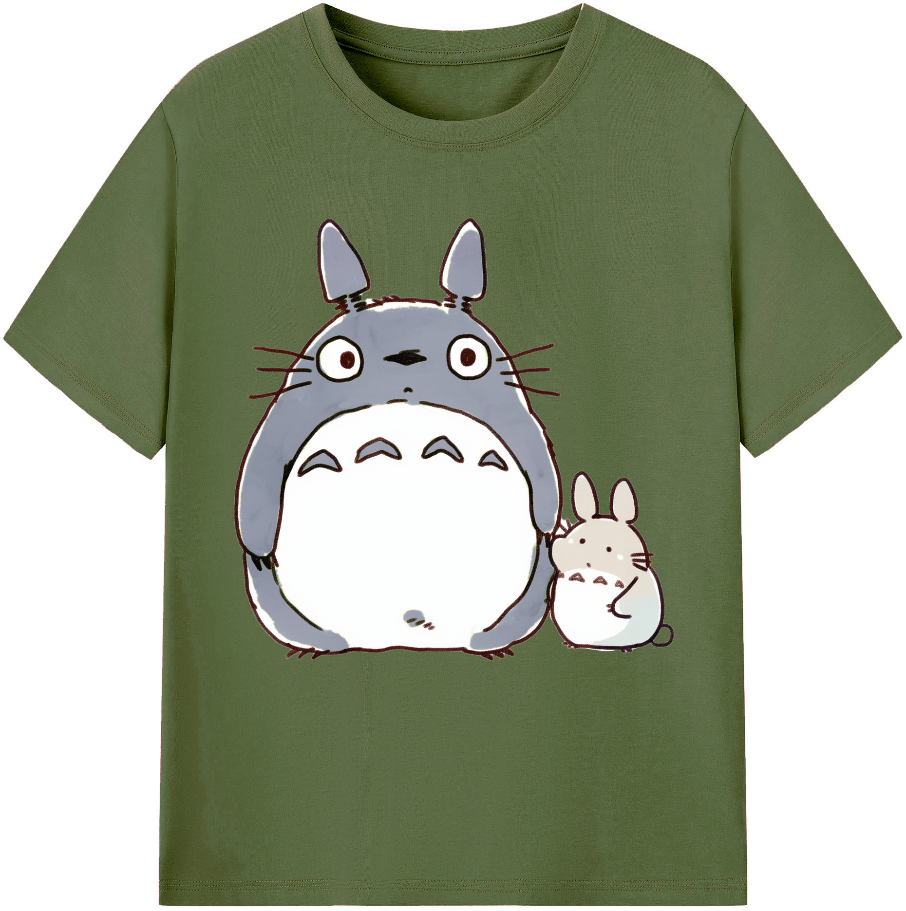 （画像用） となりのトトロ 草壁メイ 草壁サツキ My Neighbor Totoro Satsuki Kusakabe Mei Kusakabe 綿100％半袖Tシャツ（フロントプリント）